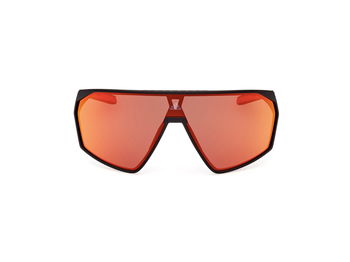 Das Bild zeigt die Adidas Sport Sonnenbrille SP0073 in matt schwarz von vorne.